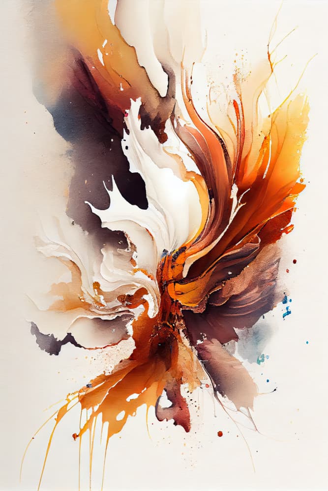 Vibrant Fluid Abstract by Mauro — canvas wall art