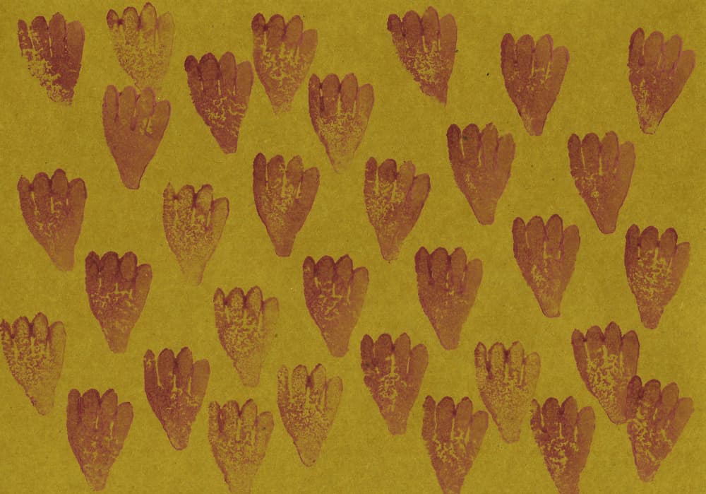 Earthy Handprint Pattern by Santhosh ch — canvas wall art