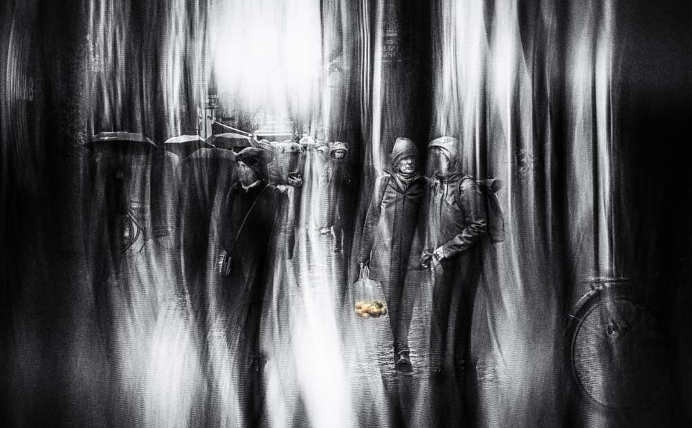 Night Walk Abstraction by Jan van der Linden — canvas wall art