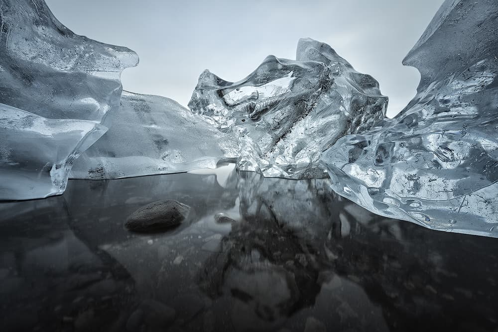 Glacial Ice Reflections by Raymond Hoffmann — canvas wall art