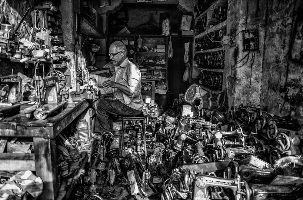 Artisan's Sewing Workshop by Andrei Nicolas - The Traveler — canvas wall art
