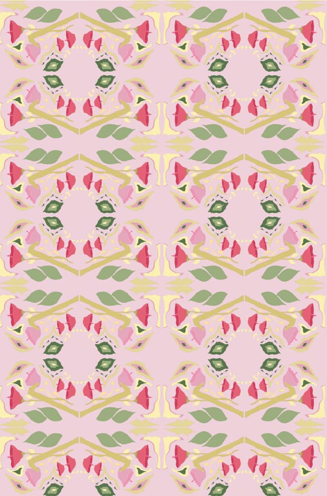 Soft Pink Floral Pattern by Breanna Megan Studio — canvas wall art