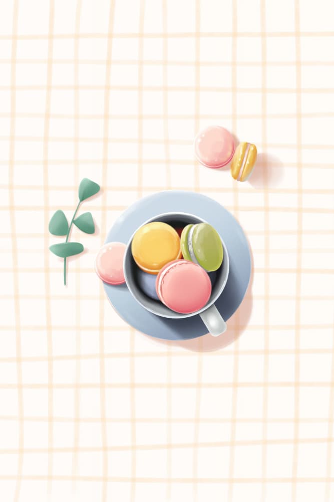 Sweet Pastel Macarons by Xuan Thai — canvas wall art