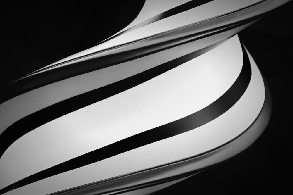 Elegant Striped Curves by Hans-Wolfgang Hawerkamp — canvas wall art