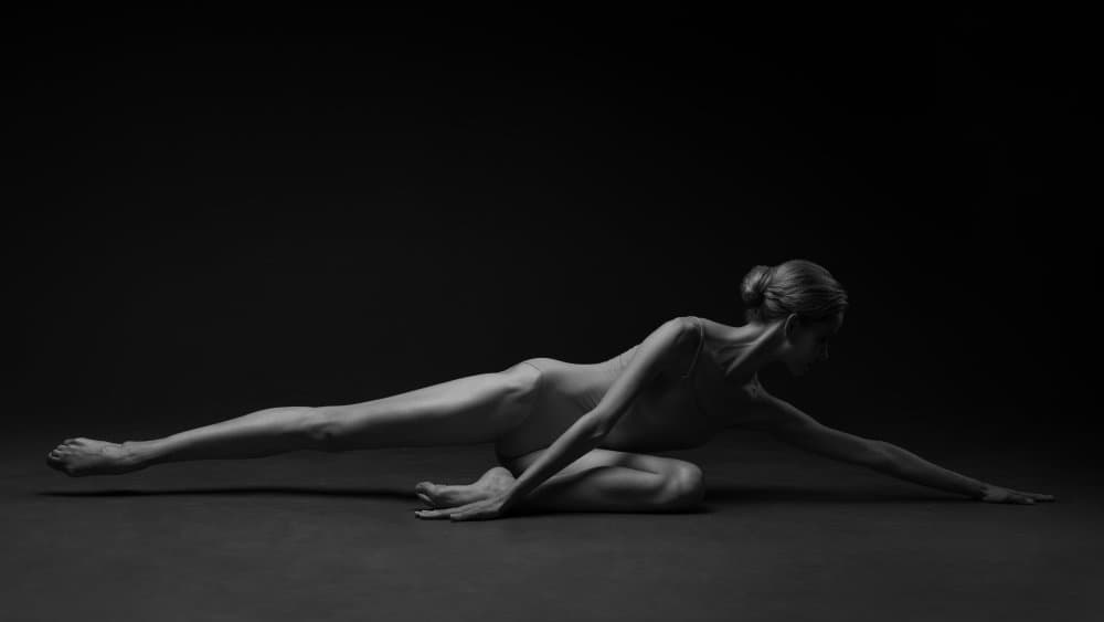 Graceful Dancer Pose by Natalya Sleta — canvas wall art