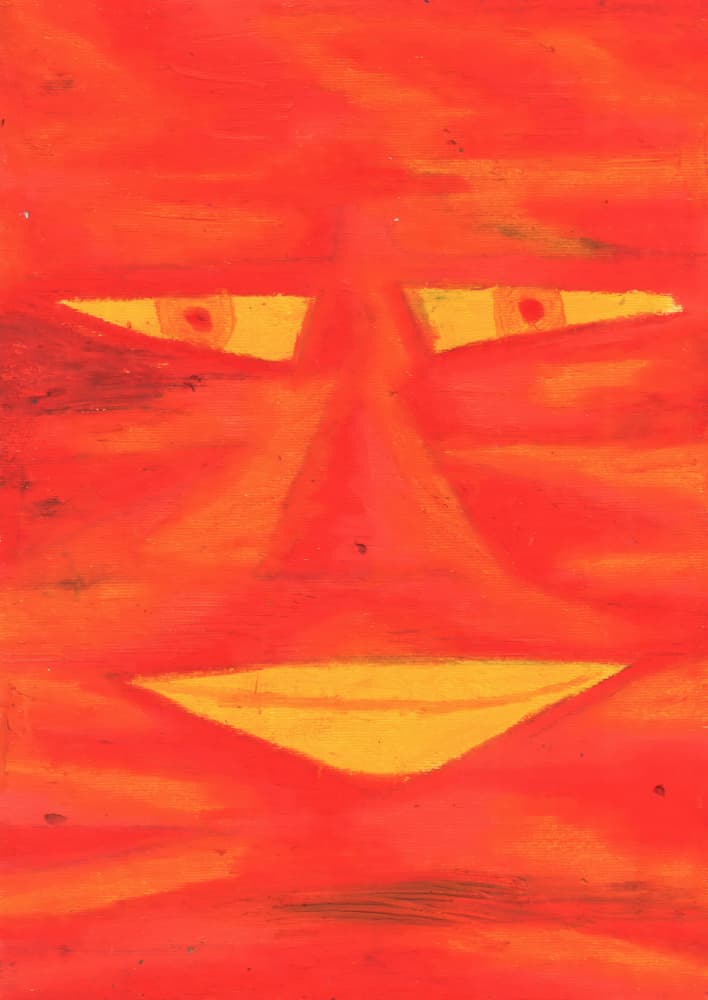 Fiery Red Face by Kulik — canvas wall art