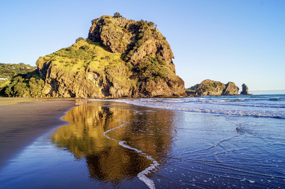 Beach Rock Reflection by Martin Blahák — canvas wall art