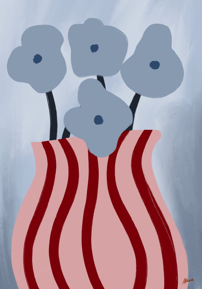 Flowers in Vase by Athene Fritsch — canvas wall art