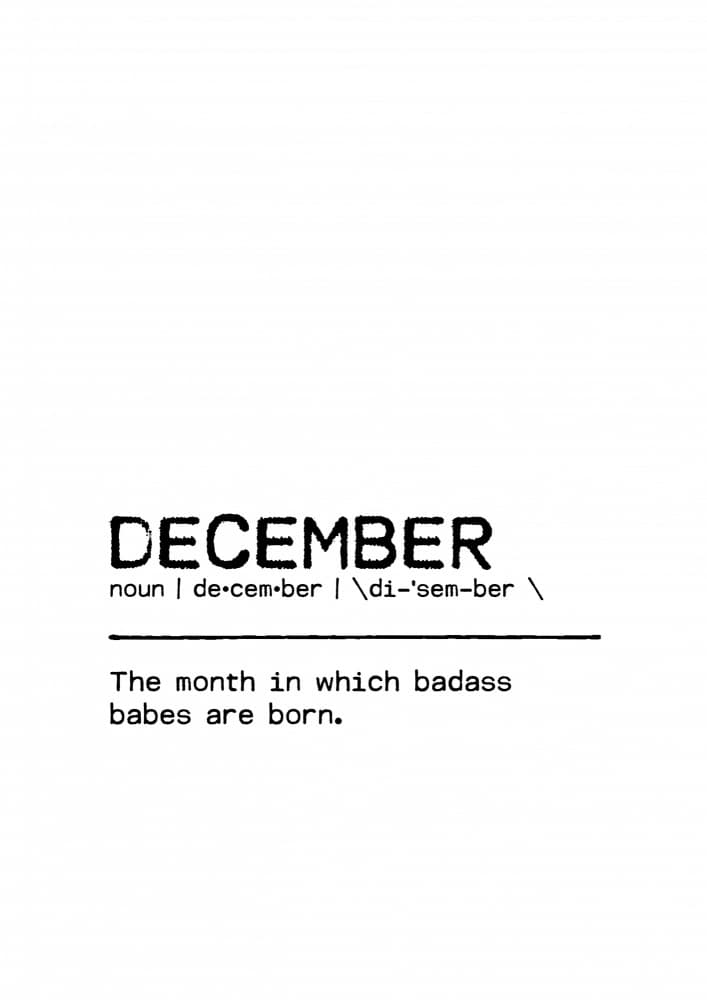 December Badass Definition by Orara Studio — canvas wall art