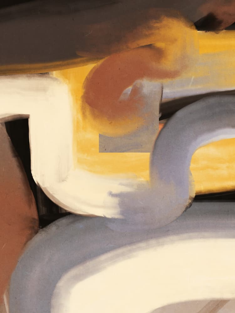 Flowing Abstract Curves by Little Dean — canvas wall art