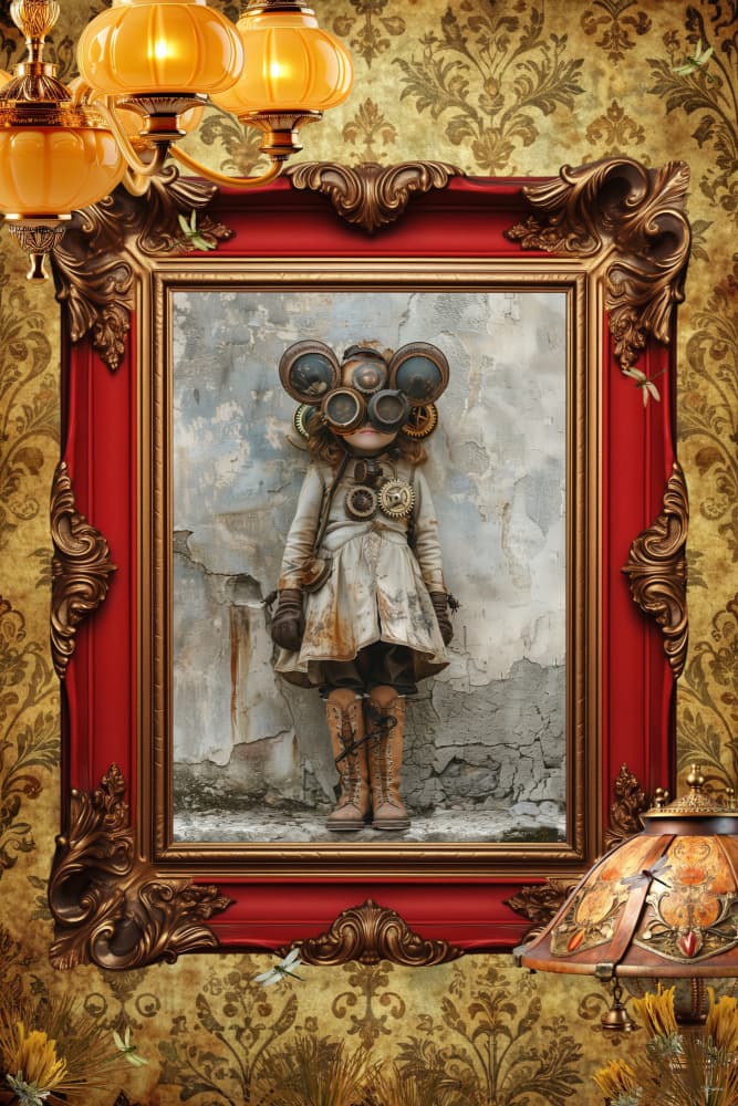 Mysterious Steampunk Child by Sue Skellern — canvas wall art