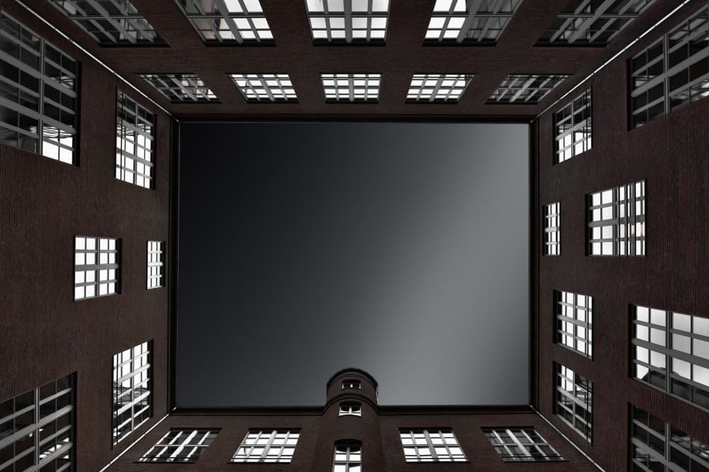 Modern Building Sky View by Jorge Pimenta — canvas wall art