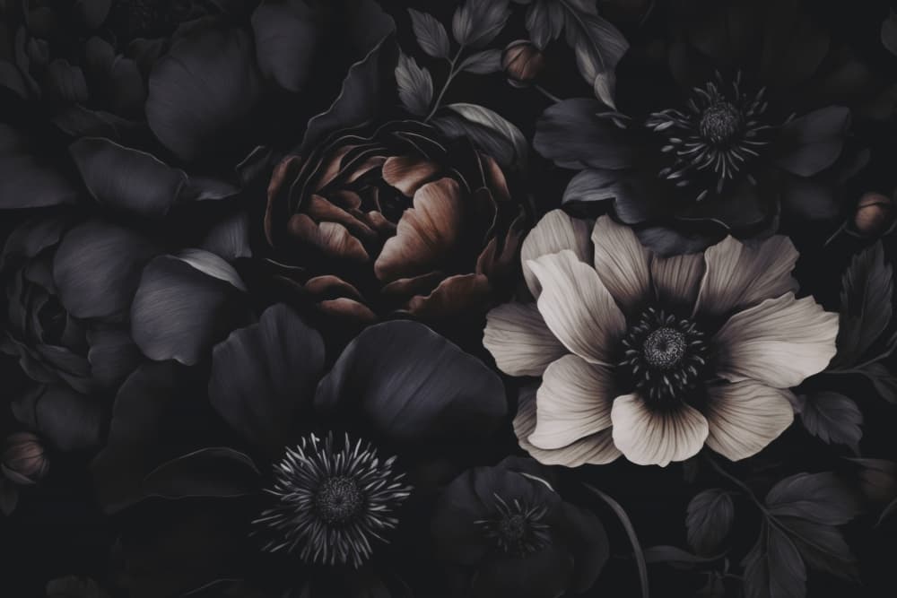 Moody Floral Elegance by Andrea Haase — canvas wall art