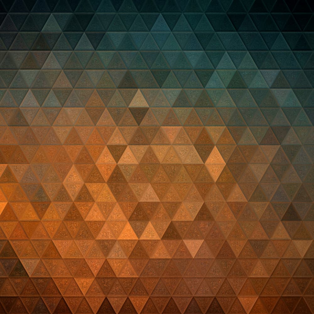 Teal Orange Geometric Pattern by Justyna Jaszke — canvas wall art