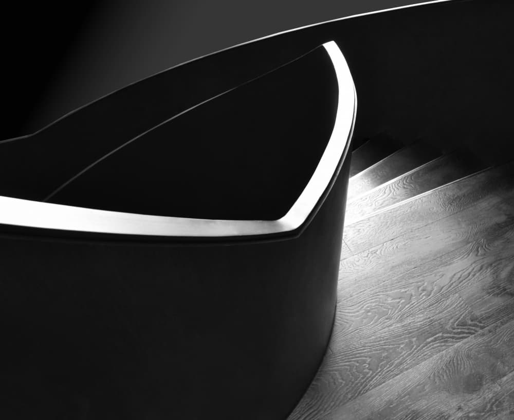 Modern Curved Staircase by konglingming — canvas wall art