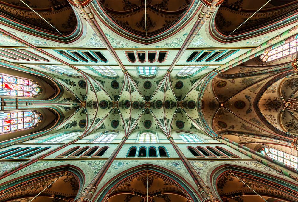 Gothic Cathedral Ceiling by Gerard Jonkman — canvas wall art