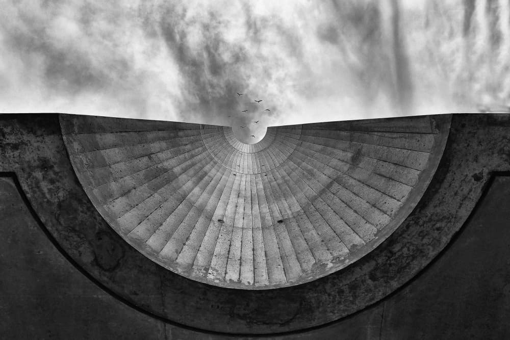 Skyward Concrete Fan by Jorge Pimenta — canvas wall art