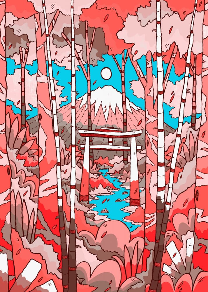 Mount Fuji Torii Gate by Stephen Wade — canvas wall art