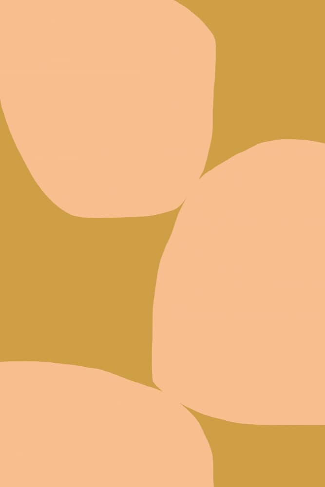 Golden Peach Abstract by Treechild — canvas wall art