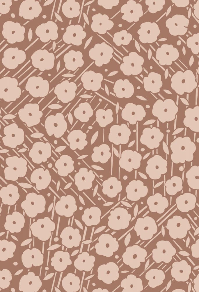 Earthy Floral Pattern by Maria Galybina — canvas wall art