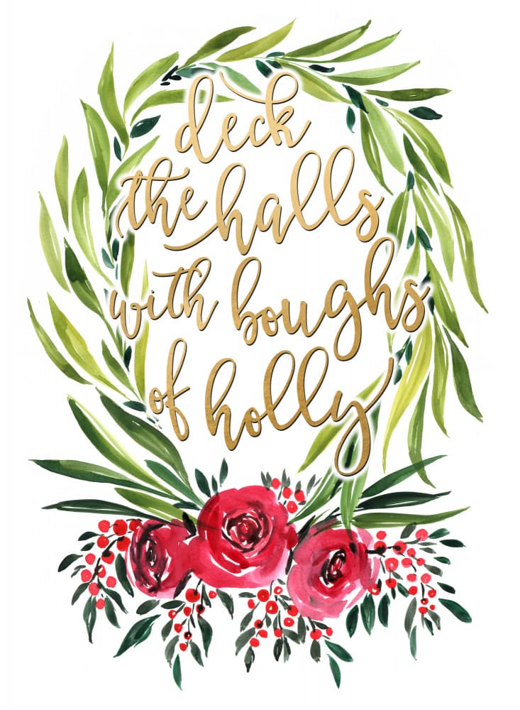 Deck The Halls Wreath by Rosana Laiz Blursbyai — canvas wall art