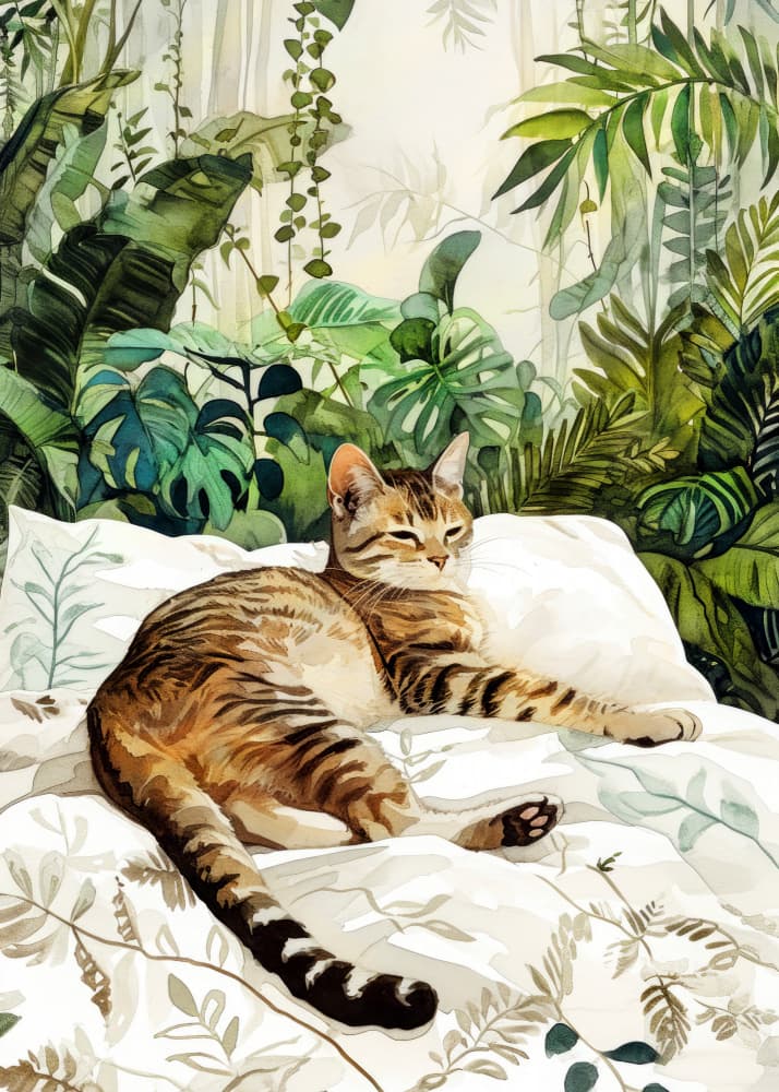 Cat's life 3 by Justyna Jaszke — canvas wall art