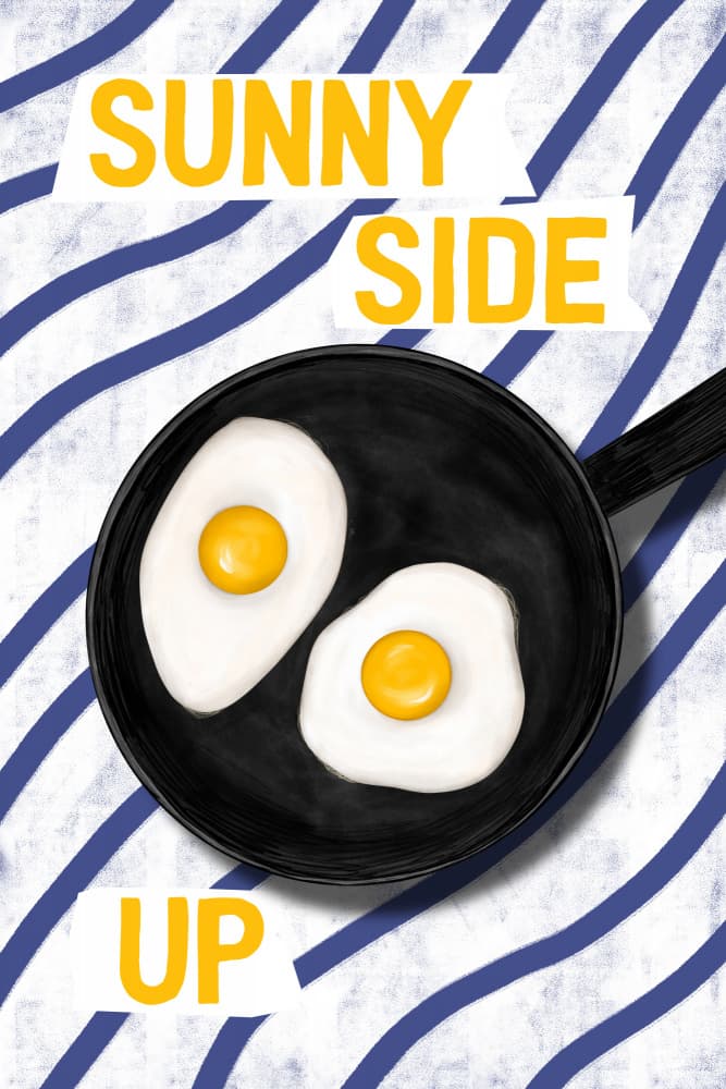 Sunny Side Up Eggs by EMELIEmaria — canvas wall art