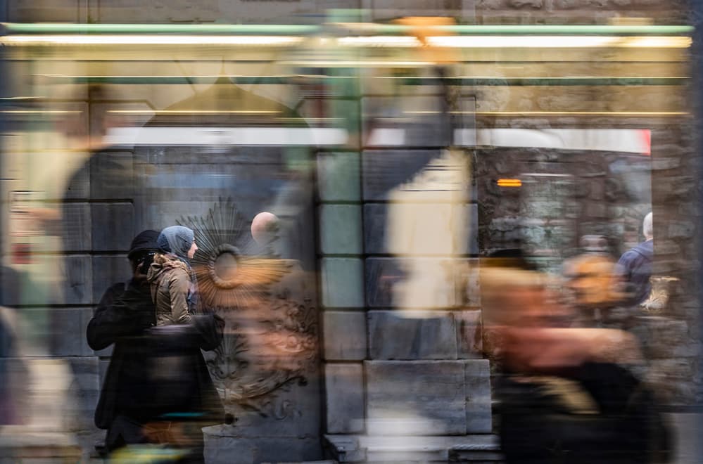Urban Motion Reflections by Ömer Ates Kızıltug — canvas wall art