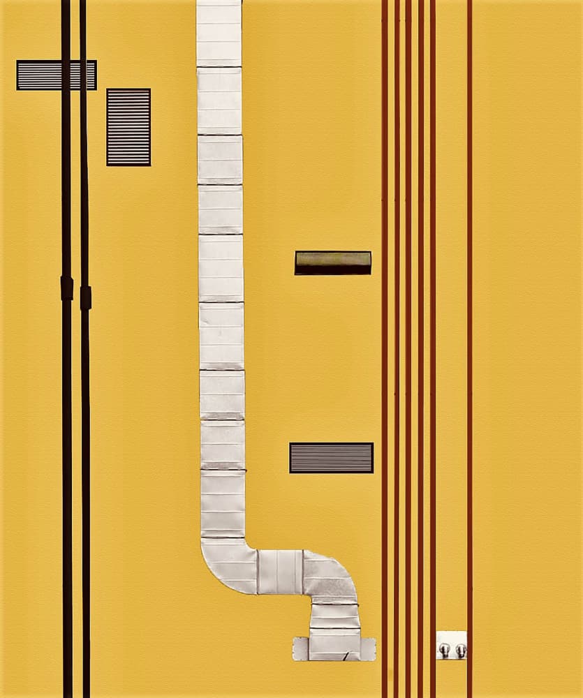 Abstract Yellow Architecture by Arnon Orbach — canvas wall art