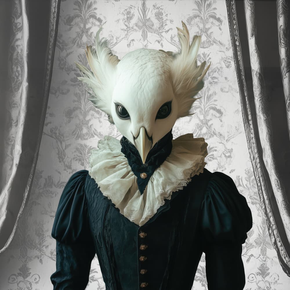Regal Bird Mask by Sue Skellern — canvas wall art