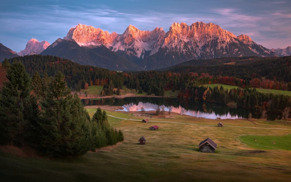 Alpine Lake Sunrise by Anastasios Gialopoulos — canvas wall art
