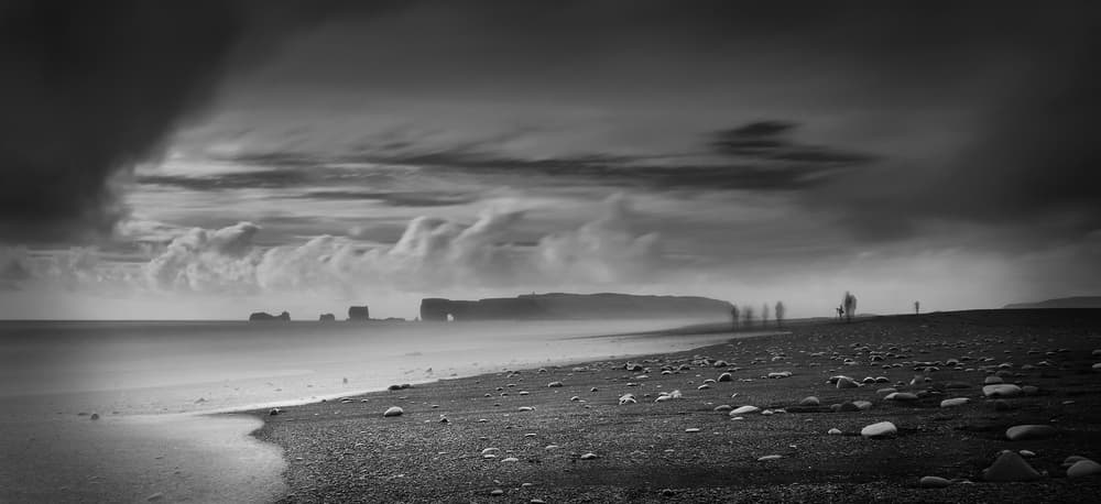 Dramatic Black Beach by Muriel Vekemans — canvas wall art