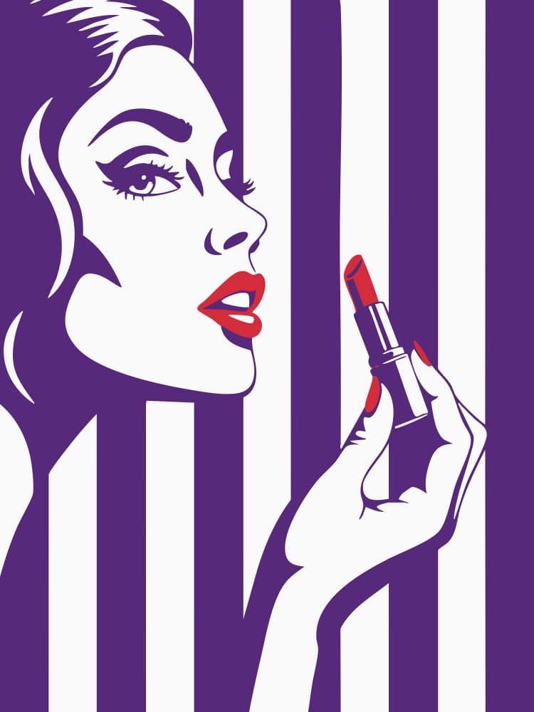 Bold Lipstick Glamour by Andreas Magnusson — canvas wall art