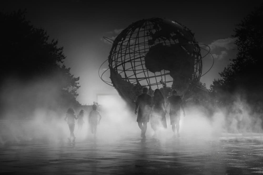 Unisphere Through Fog by Anna Zhang — canvas wall art