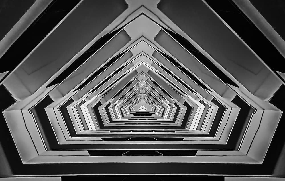 Converging Architectural Lines by Henk van Maastricht — canvas wall art