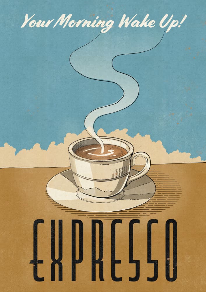 Hot Expresso Wake Up by Nicholas — canvas wall art