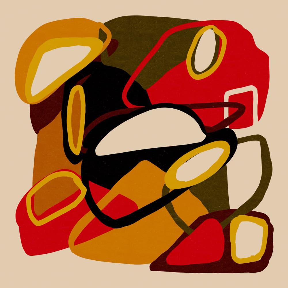 Dynamic Organic Shapes by Sharyn Bursic — canvas wall art