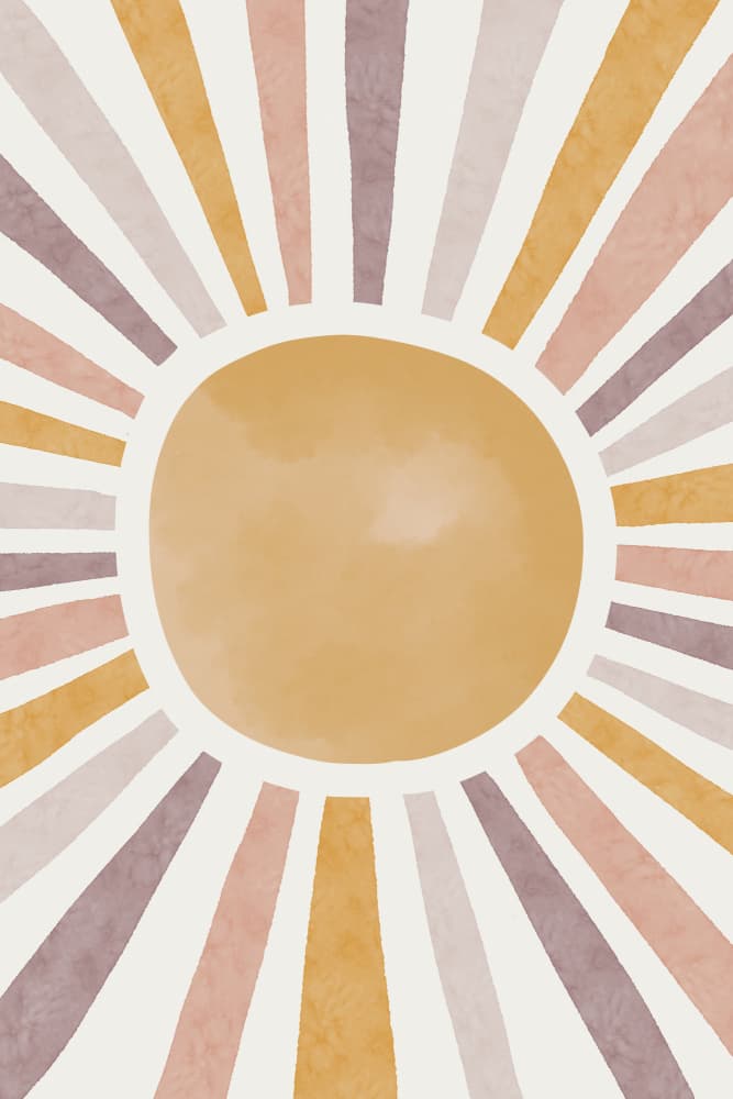 Boho Sun Rays by Menina Lisboa — canvas wall art