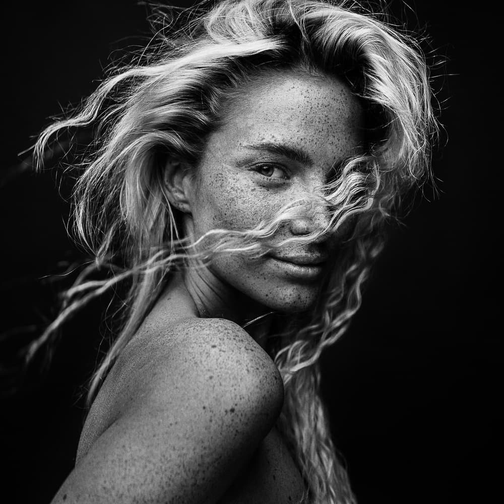 Windblown Freckled Beauty by Martin Krystynek MQEP — canvas wall art