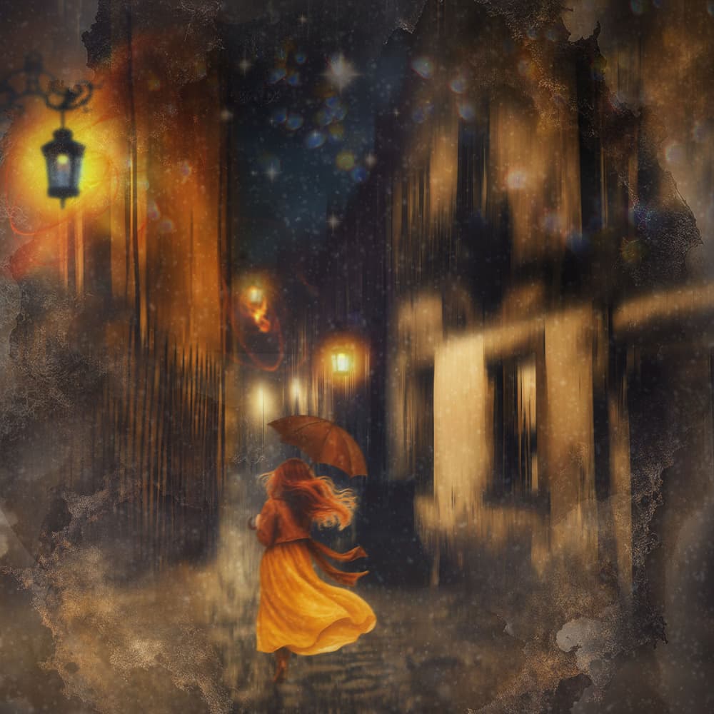 Ethereal Rainy Night by Ewa Całkosińska-Kajzer — canvas wall art