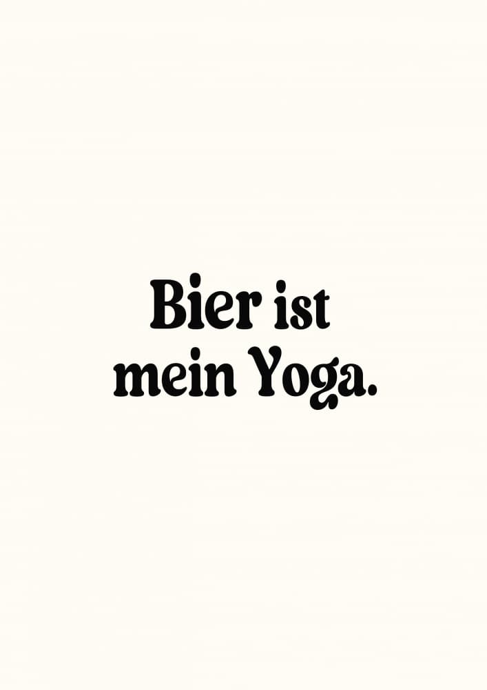 Bier ist mein yoga by Treechild — canvas wall art