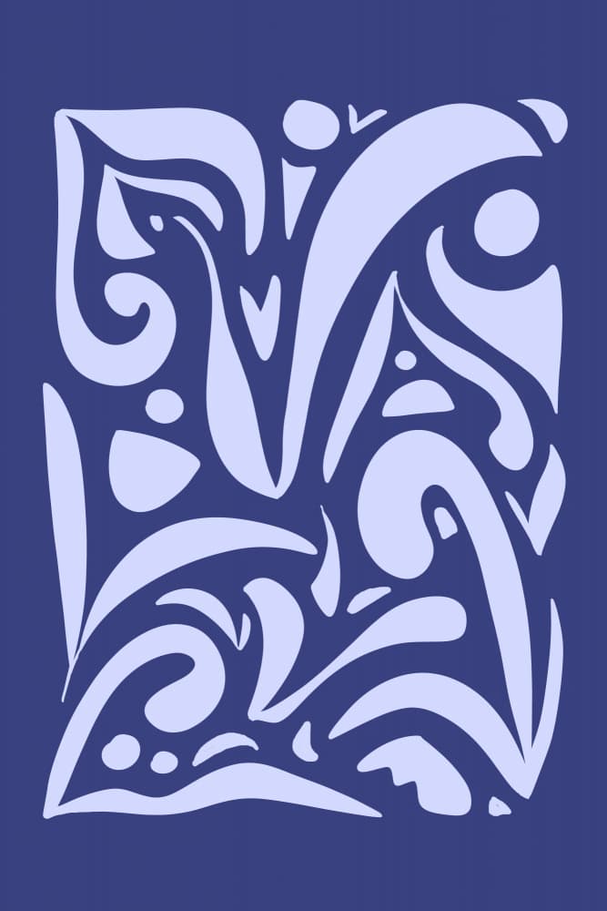 Indigo Organic Flow by Studio Memb — canvas wall art