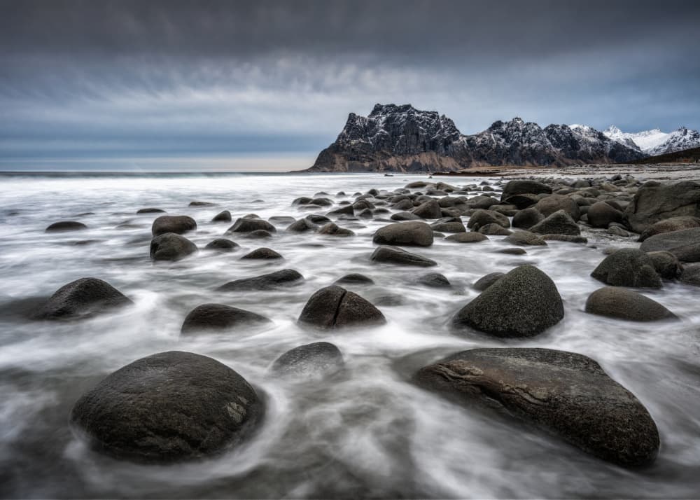 Moody Coastal Rocks by Marc van Oostrum — canvas wall art
