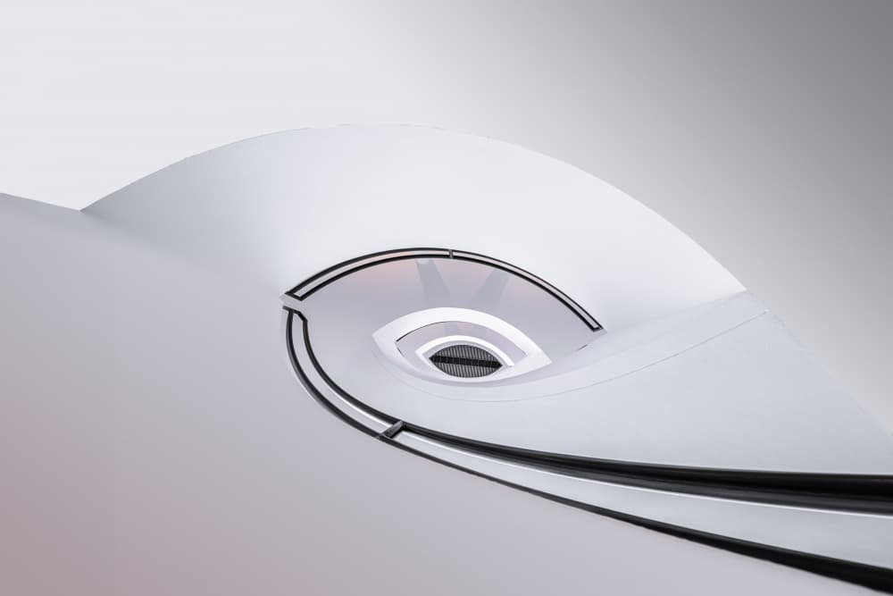 Abstract White Curves by fotomarion — canvas wall art