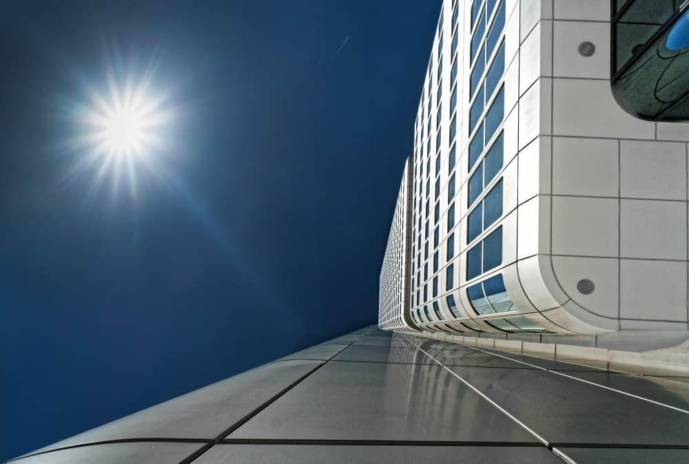 Modern Building Sun Burst by Stephan Rückert — canvas wall art