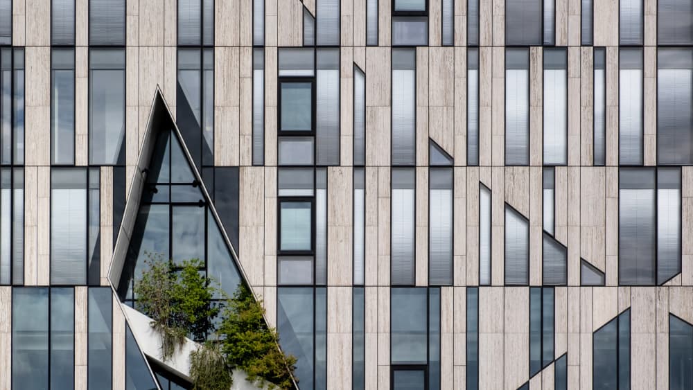 Urban Geometry Greenery by Lus Joosten — canvas wall art