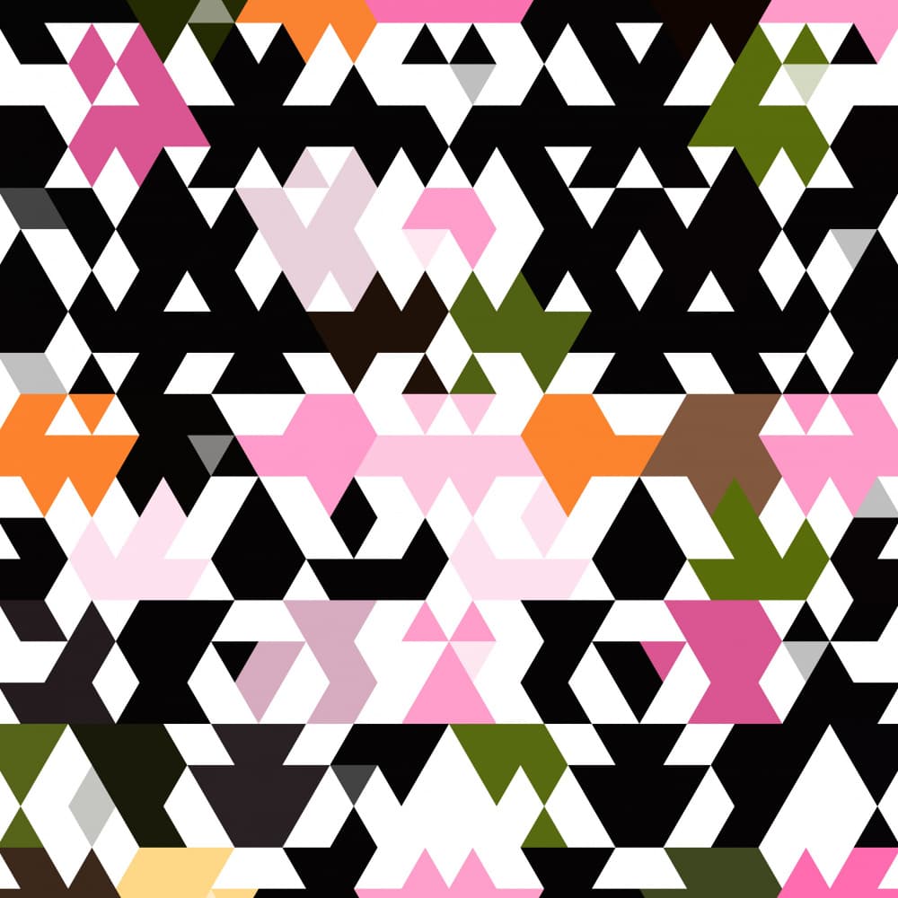 Vibrant Geometric Mosaic by Josie George — canvas wall art