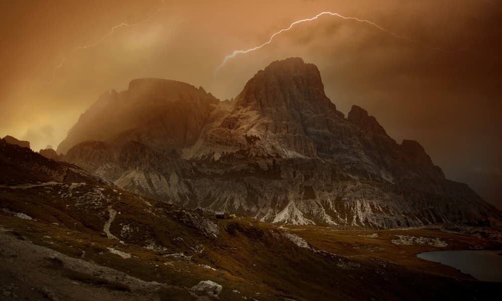 Dramatic Mountain Storm by Nicolas Schumacher — canvas wall art