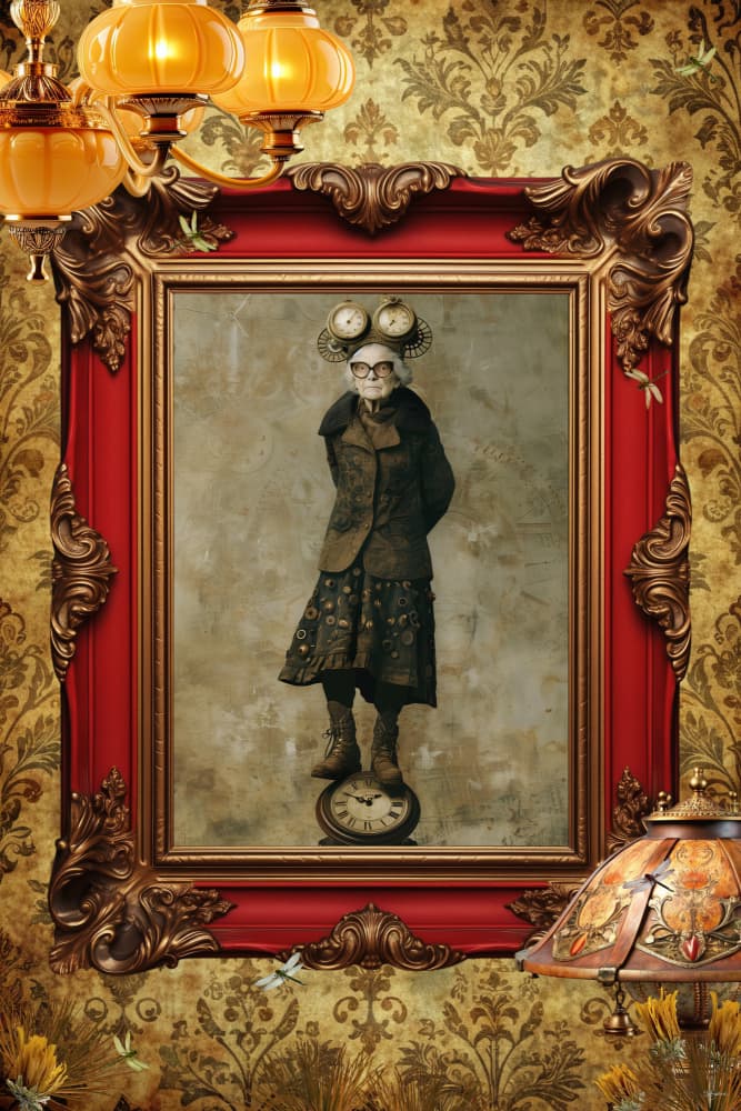 Eccentric Time Keeper by Sue Skellern — canvas wall art