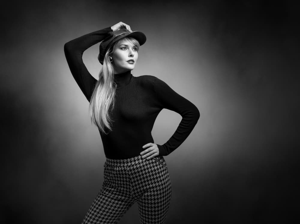 Confident Fashion Pose by Luc Stalmans — canvas wall art